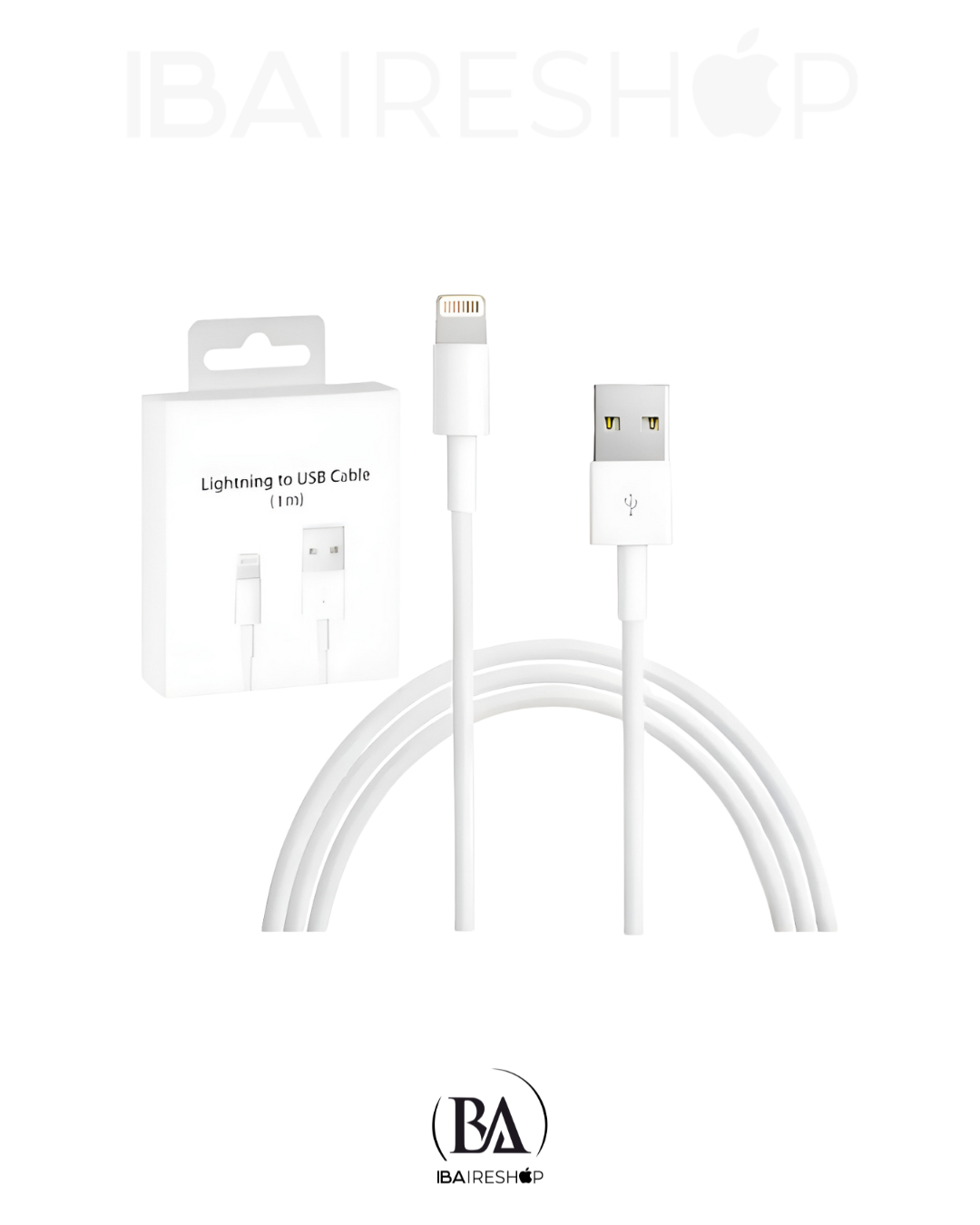Cable Cargador Para Iphone 1 M - Usb Lighting Blanco